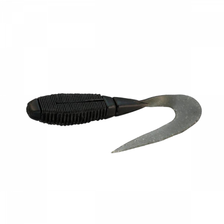  Jackall Rhythm Grub 3"(5)Solid Black (181822) 5672117