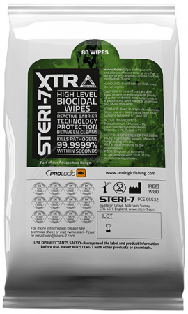  Prologic Steri-7 Xtra High Level Biocidal Wipes 80  / . (103829) 1846.12.97