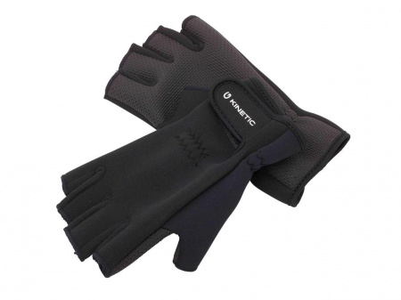  Kinetic Neoprene Half Finger Glove Black L (177179) H113-007-L