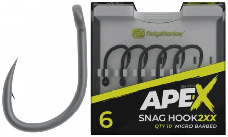   RidgeMonkey Ape-X Snag Hook 2XX Barbed size 4 (149787) 9168.01.72