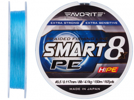  Favorite Smart PE 8x 150 (sky blue) #0.5/0.117mm 8lb/4.1kg (93270) 1693.10.70