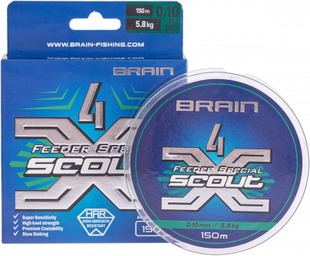  Brain Scout 4X 150m (camo green) 0.080mm 4.4kg (175629) 1858.54.79