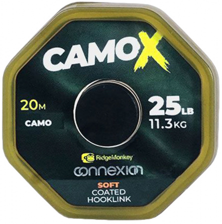   RidgeMonkey Connexion CamoX Soft Coated Hooklink 35lb 20m (162682) 9168.03.41