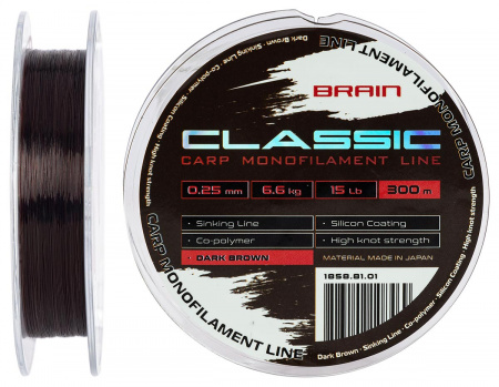  Brain Classic Carp Line (dark brown) 300m 0.25mm 15lb 6.6kg (180557) 1858.81.01