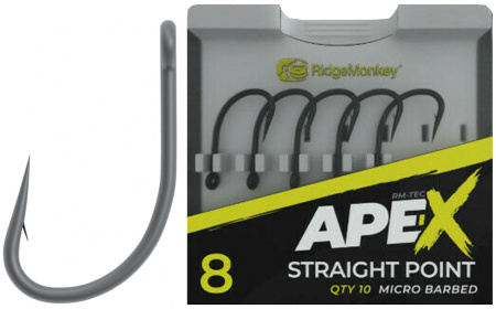   RidgeMonkey Ape-X Straight Point Barbed size 8 (149791) 9168.01.62