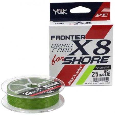  YGK Frontier Braid Cord X8 150m () #1.5/0.205mm 25lb/11.3kg (126617) 5545.02.98
