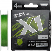  Favorite X1 PE 4x 150m (l.green) #1.2/0.185mm 20lb/9.5kg (111794) 1693.11.31