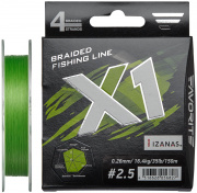  Favorite X1 PE 4x 150m (l.green) #2.5/0.260mm 35lb/16.4kg (111797) 1693.11.34